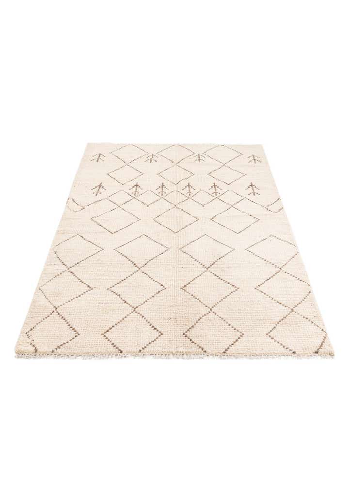 4' 2 x 6' 2 Hand Knotted Moroccan Wool Rug