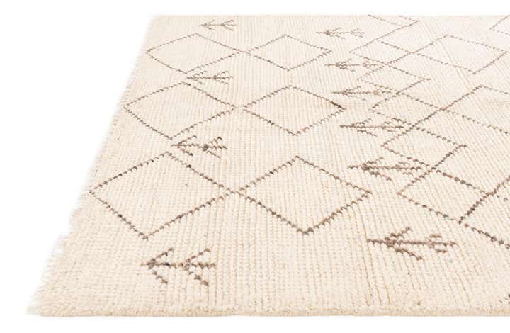 4' 2 x 6' 2 Hand Knotted Moroccan Wool Rug