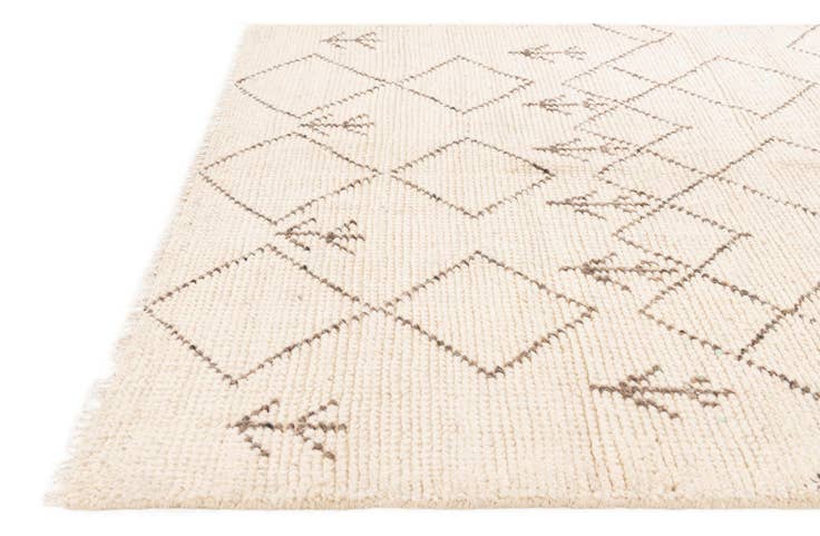 Detail image of 4' 2 x 6' 2 Hand Knotted Moroccan Wool Rug