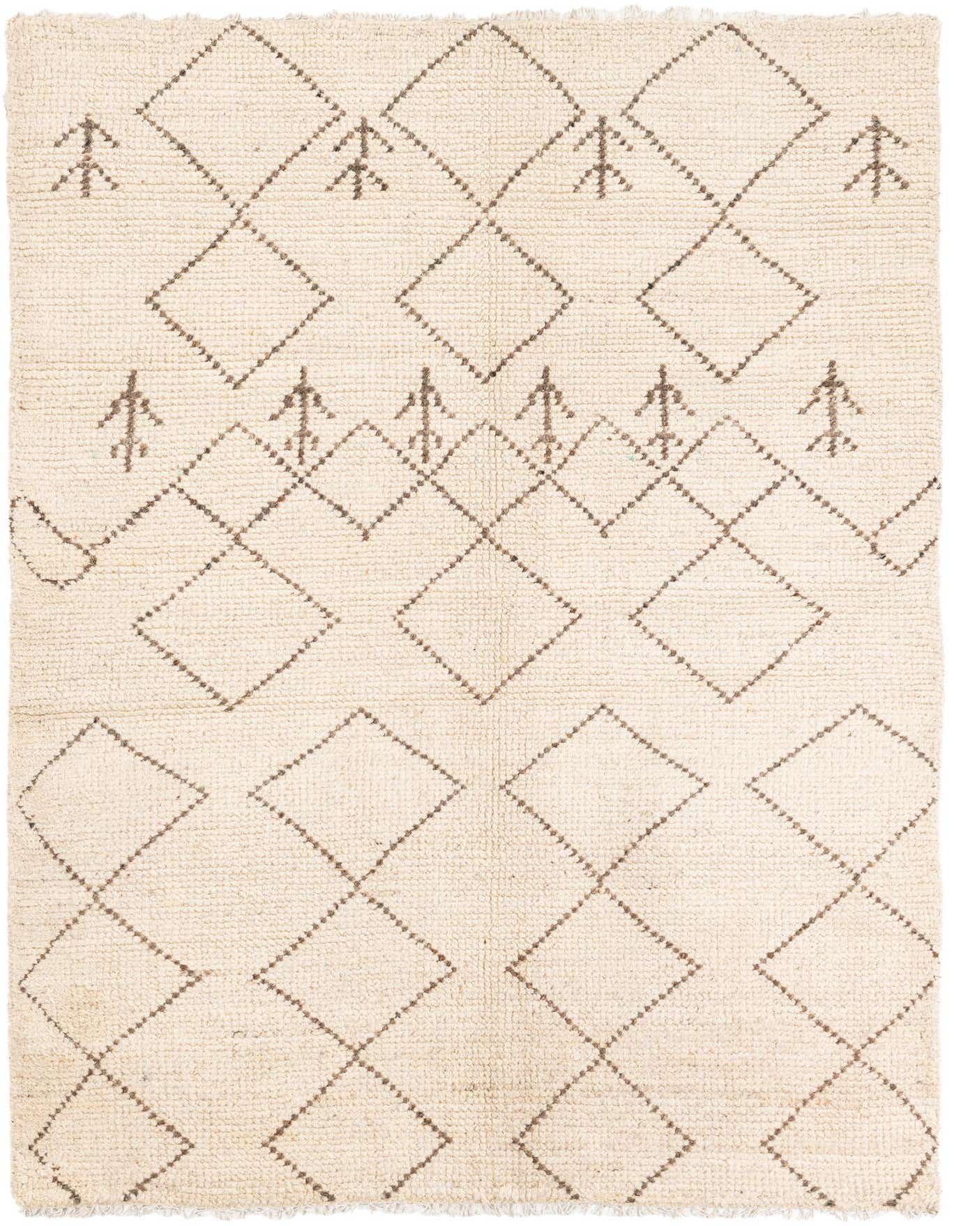 4' 2 x 6' 2 Hand Knotted Moroccan Wool Rug