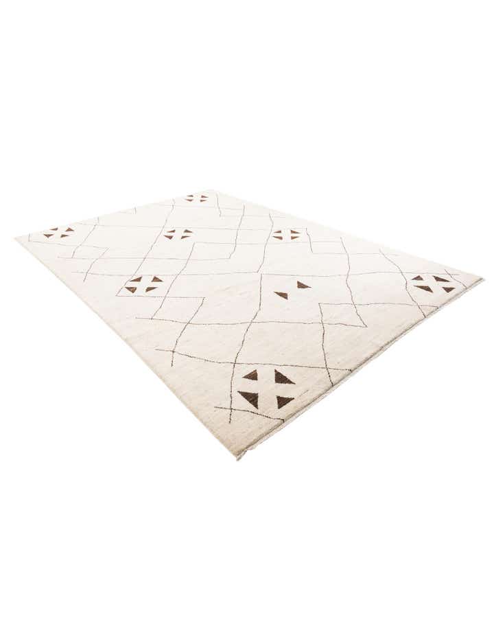 8' x 11' 5 Hand Knotted Moroccan Wool Rug