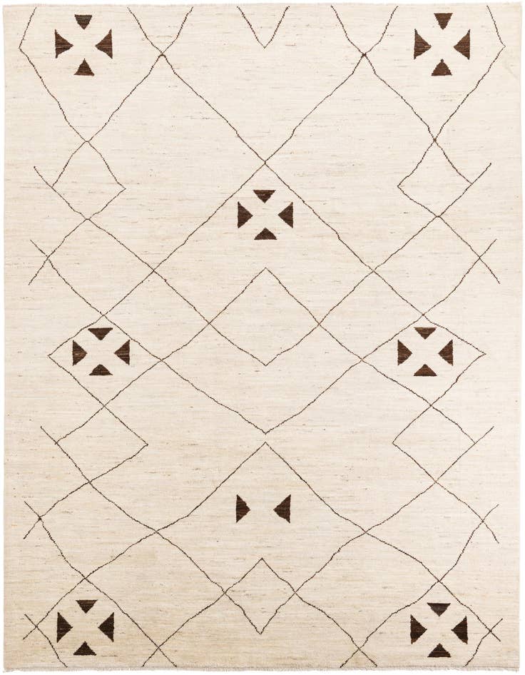 Detail image of 8' x 11' 5 Hand Knotted Moroccan Wool Rug