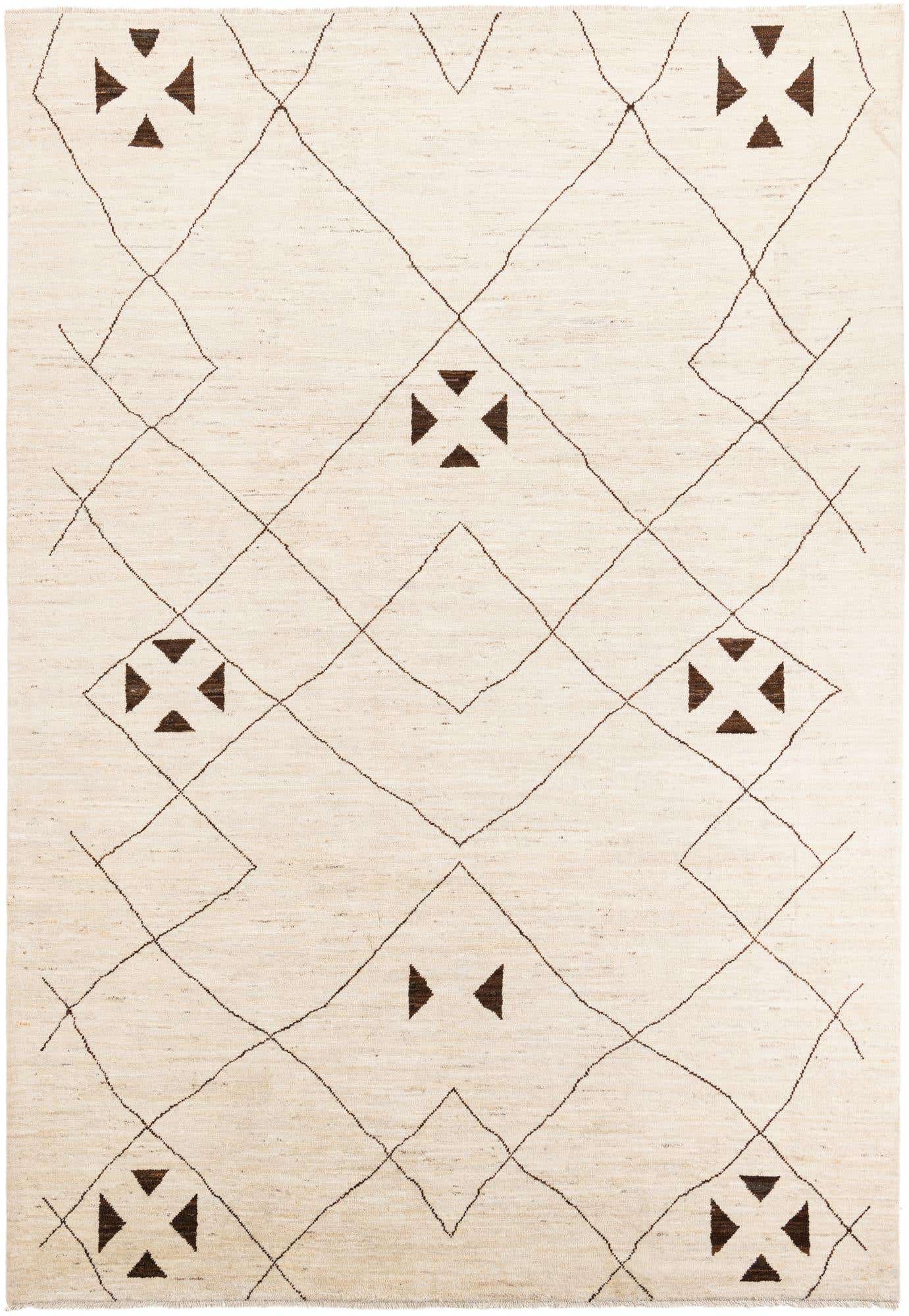 8' x 11' 5 Hand Knotted Moroccan Wool Rug