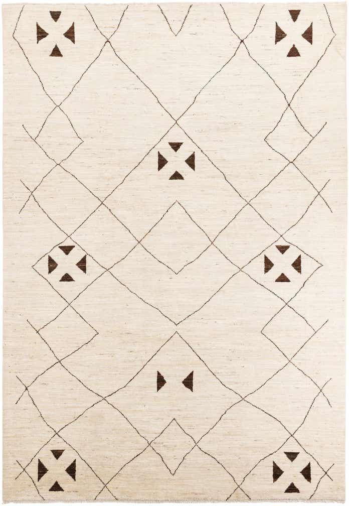 8' x 11' 5 Hand Knotted Moroccan Wool Rug