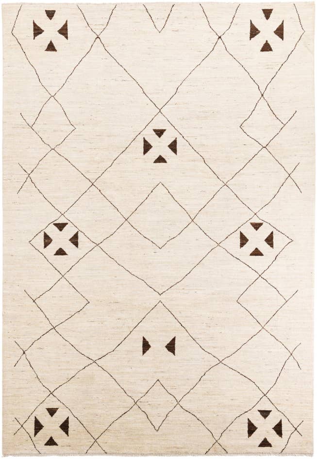 Detail image of 8' x 11' 5 Hand Knotted Moroccan Wool Rug