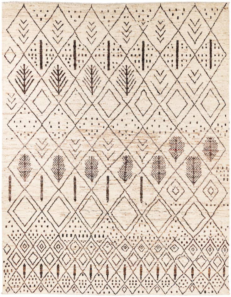 Detail image of 8' 6 x 9' 5 Hand Knotted Moroccan Wool Rug