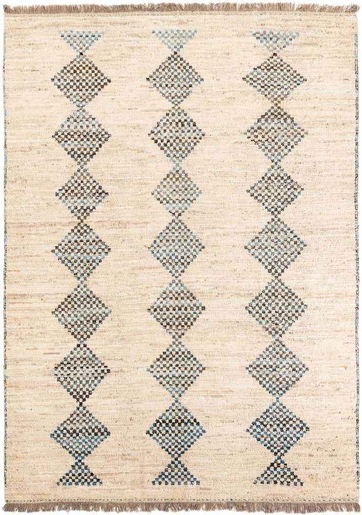 7' x 9' 7 Hand Knotted Moroccan Wool Rug
