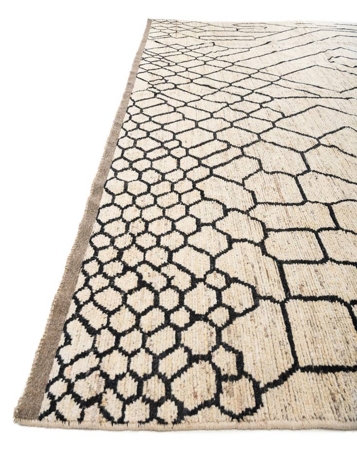 Detail image of 12' 7 x 15' 7  Hand Knotted Moroccan Wool Rug