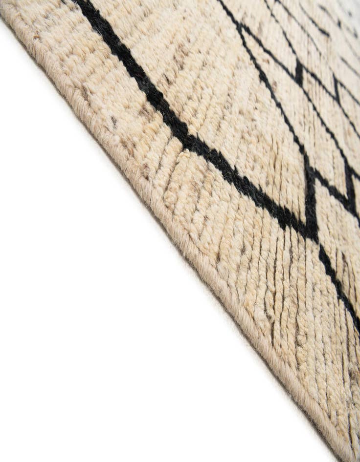 Detail image of 12' 7 x 15' 7  Hand Knotted Moroccan Wool Rug