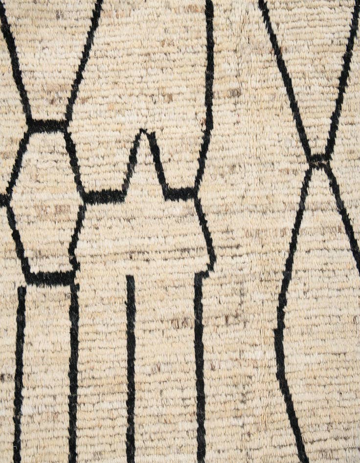 Detail image of 12' 7 x 15' 7  Hand Knotted Moroccan Wool Rug