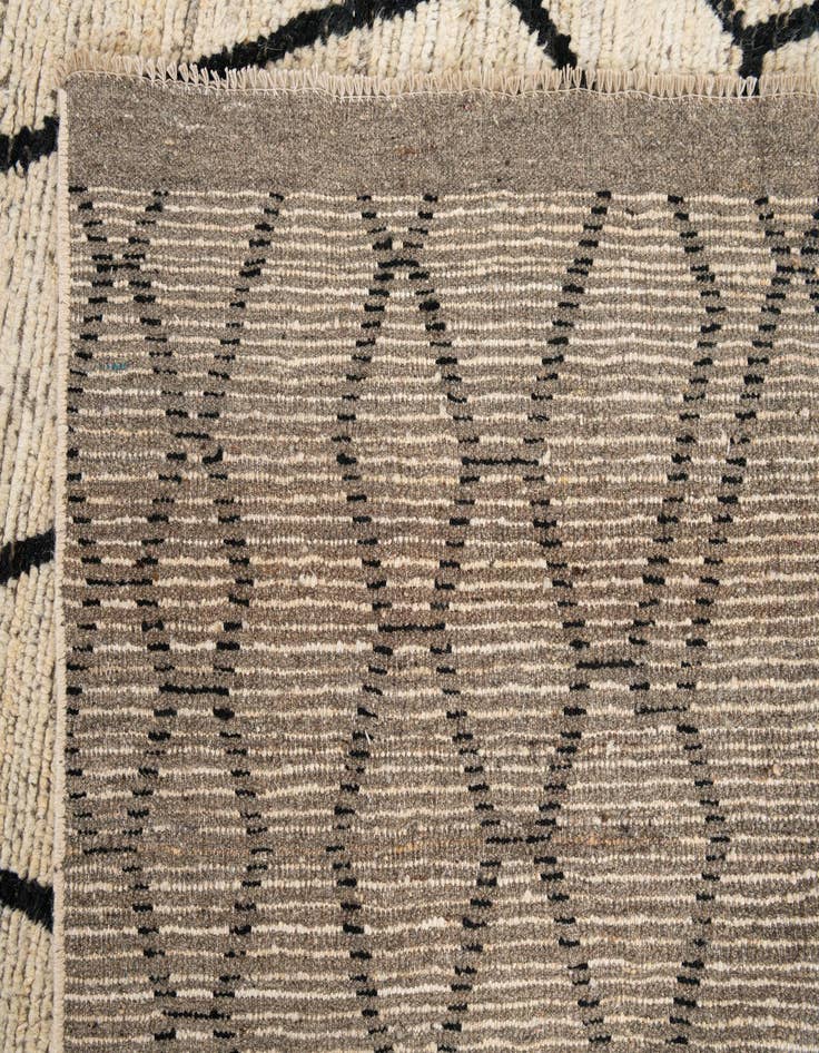 Detail image of 12' 7 x 15' 7  Hand Knotted Moroccan Wool Rug