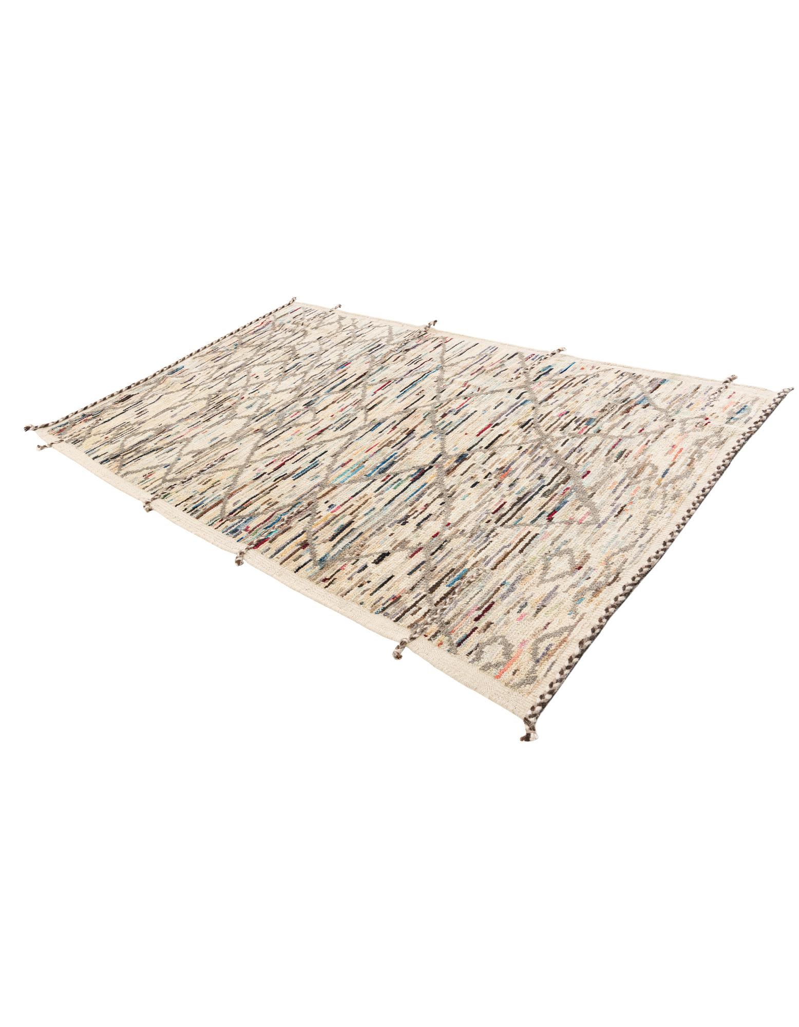 5' 2 x 8' 3 Hand Knotted Moroccan Wool Rug