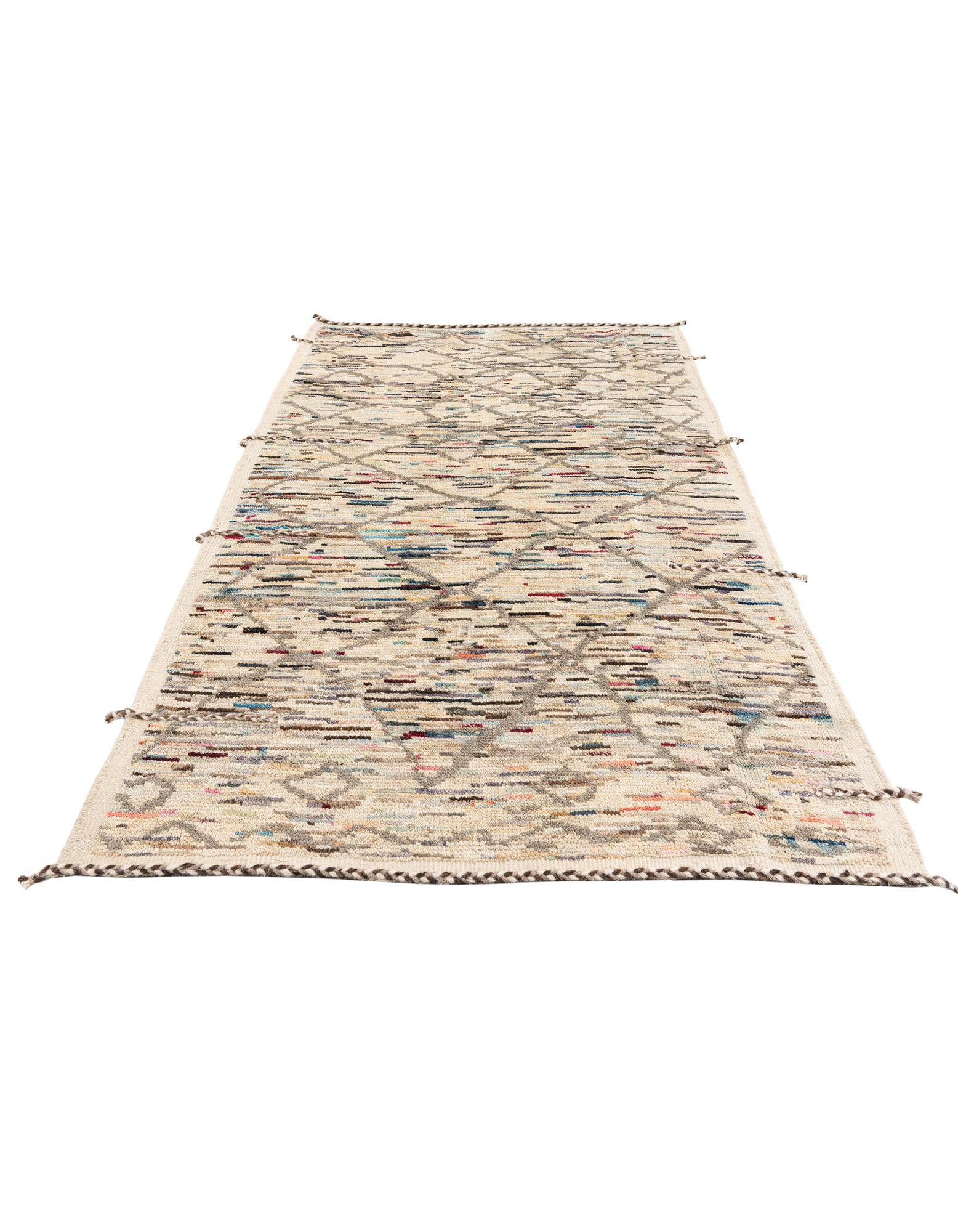 5' 2 x 8' 3 Hand Knotted Moroccan Wool Rug