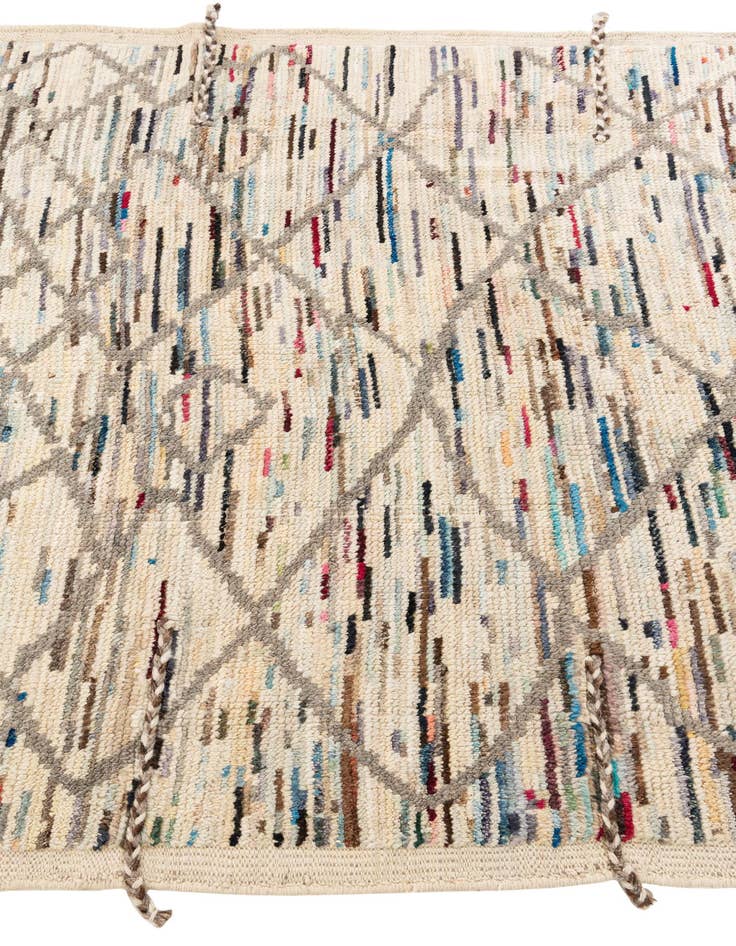 Detail image of 5' 2 x 8' 3  Hand Knotted Moroccan Wool Rug