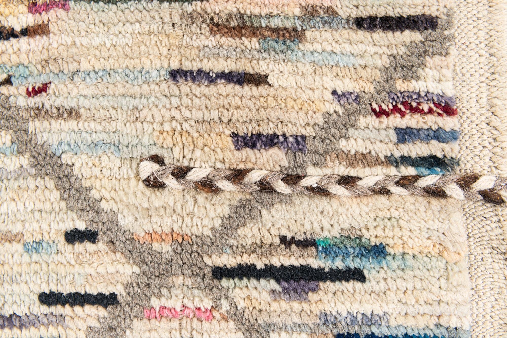 5' 2 x 8' 3 Hand Knotted Moroccan Wool Rug