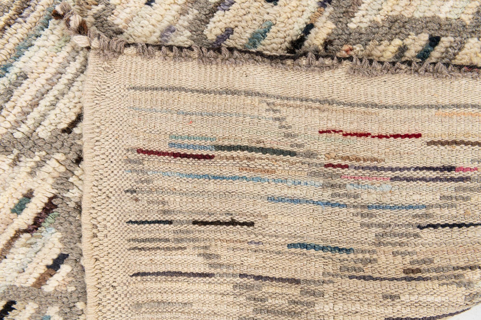 5' 2 x 8' 3 Hand Knotted Moroccan Wool Rug
