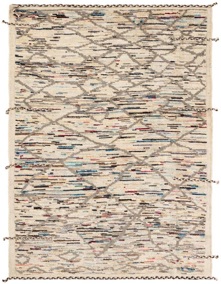 Detail image of 5' 2 x 8' 3 Hand Knotted Moroccan Wool Rug