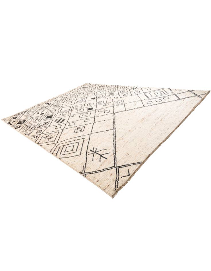 Detail image of 10' 5 x 13' 7 Hand Knotted Moroccan Wool Rug