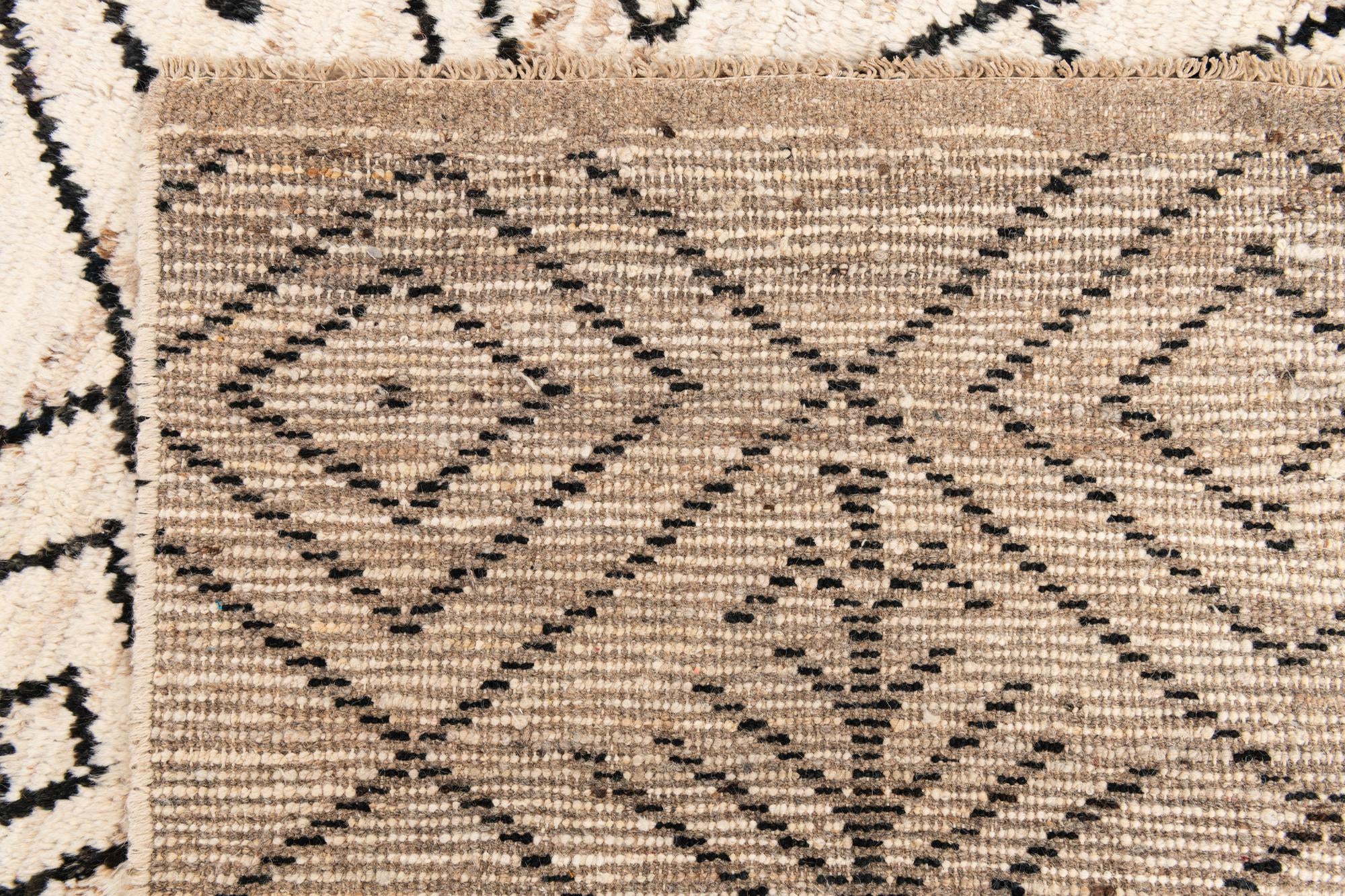10' 5 x 13' 7 Hand Knotted Moroccan Wool Rug
