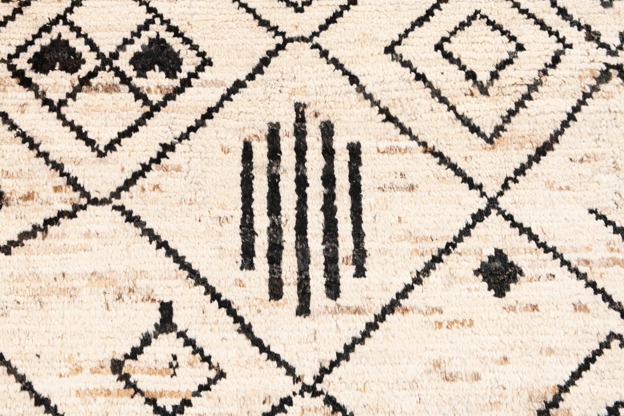 10' 5 x 13' 7 Hand Knotted Moroccan Wool Rug