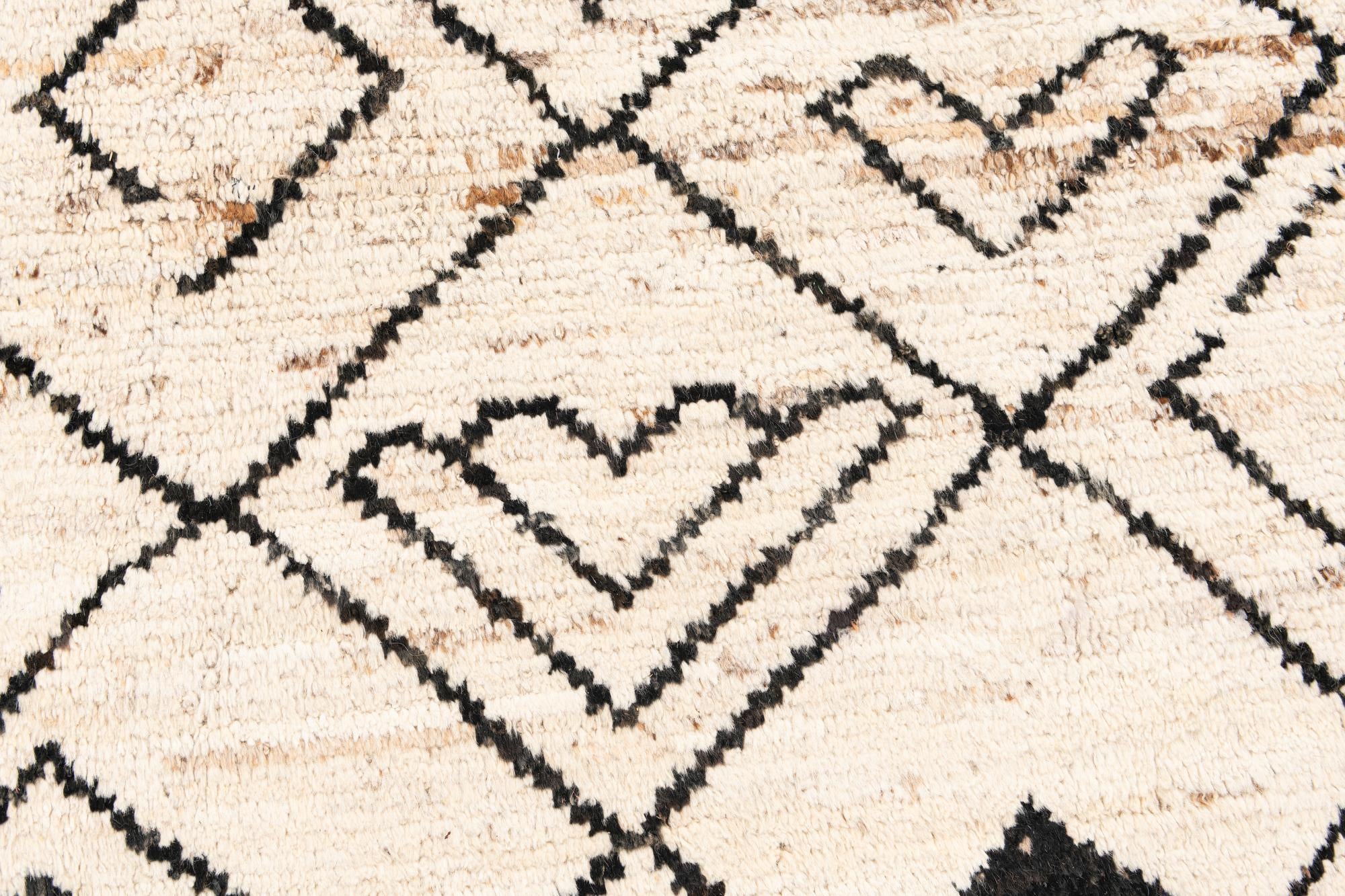 10' 5 x 13' 7 Hand Knotted Moroccan Wool Rug