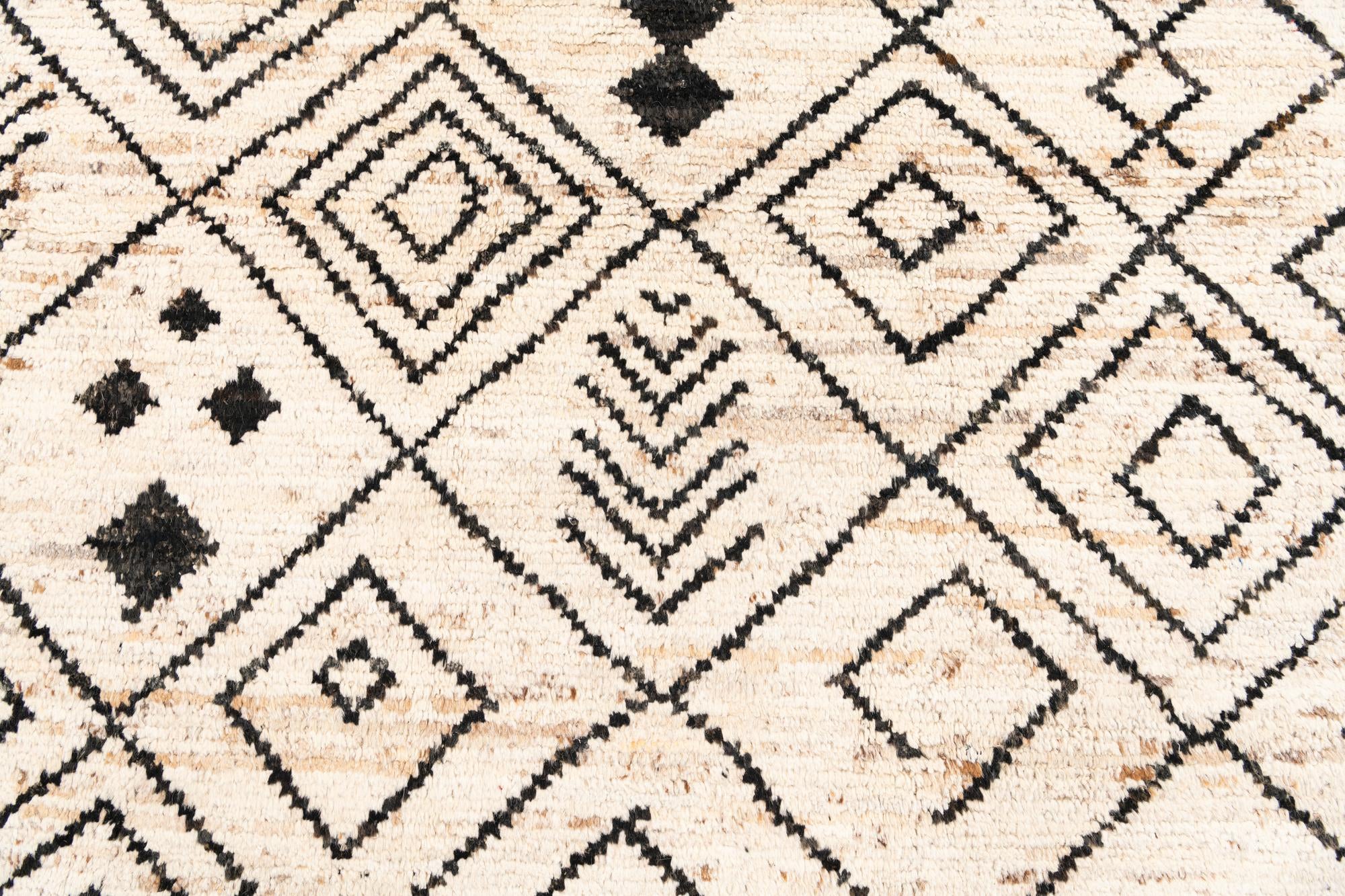 10' 5 x 13' 7 Hand Knotted Moroccan Wool Rug
