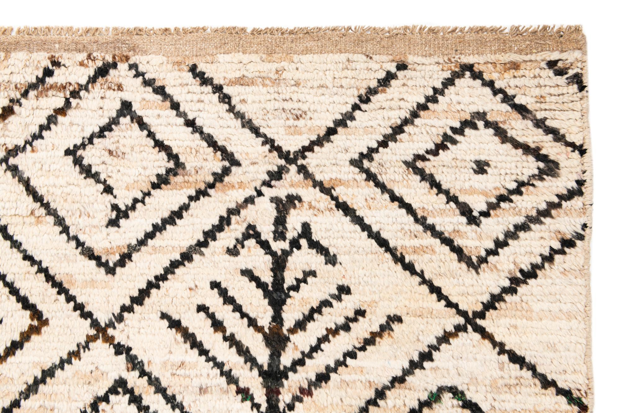 10' 5 x 13' 7 Hand Knotted Moroccan Wool Rug