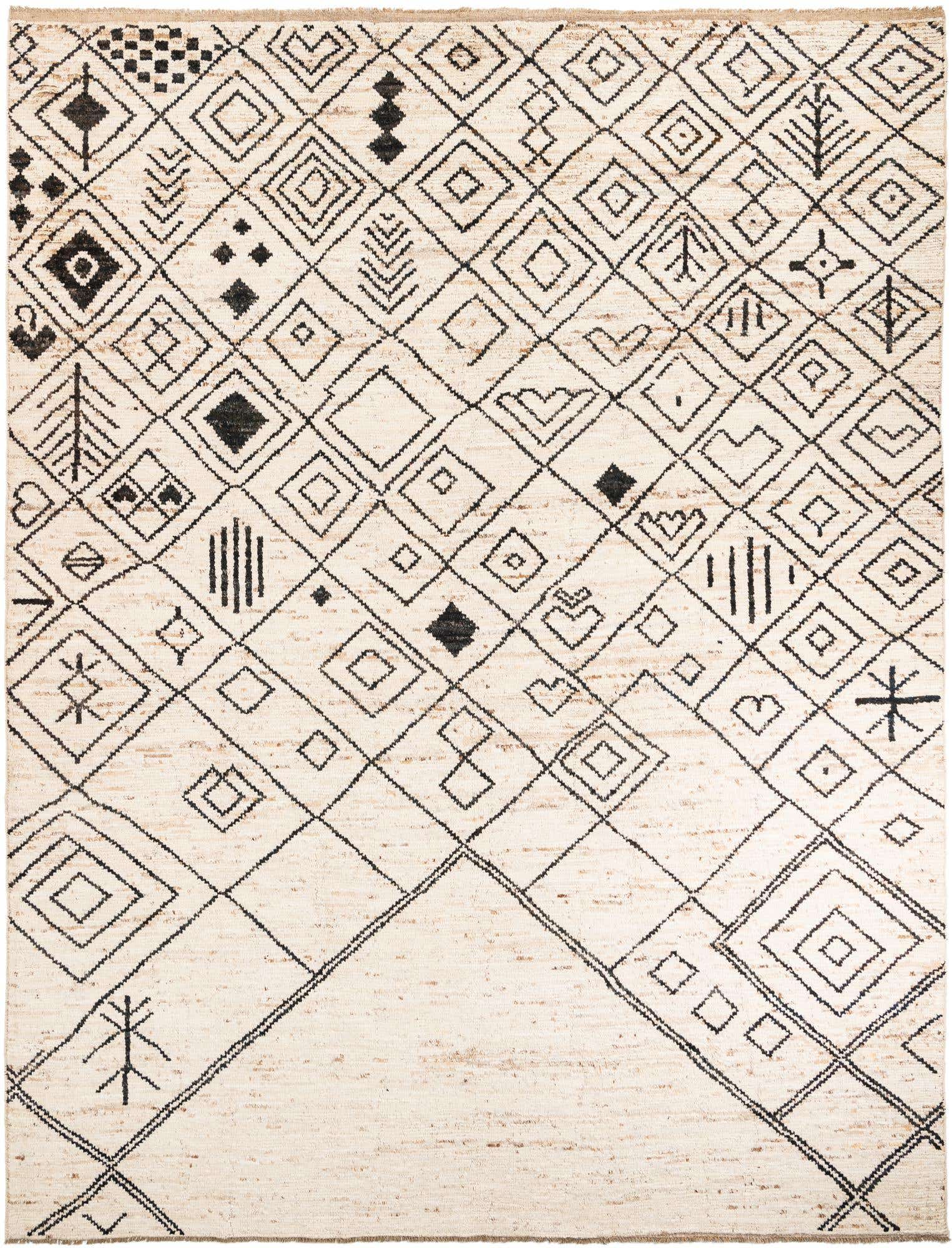 10' 5 x 13' 7 Hand Knotted Moroccan Wool Rug