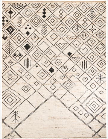 10' 5 x 13' 7 Hand Knotted Moroccan Wool Rug