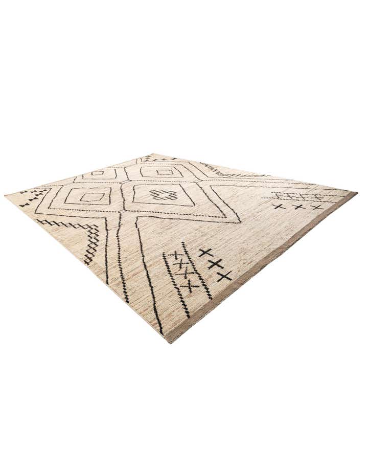 10' 4 x 13' 10 Hand Knotted Moroccan Wool Rug