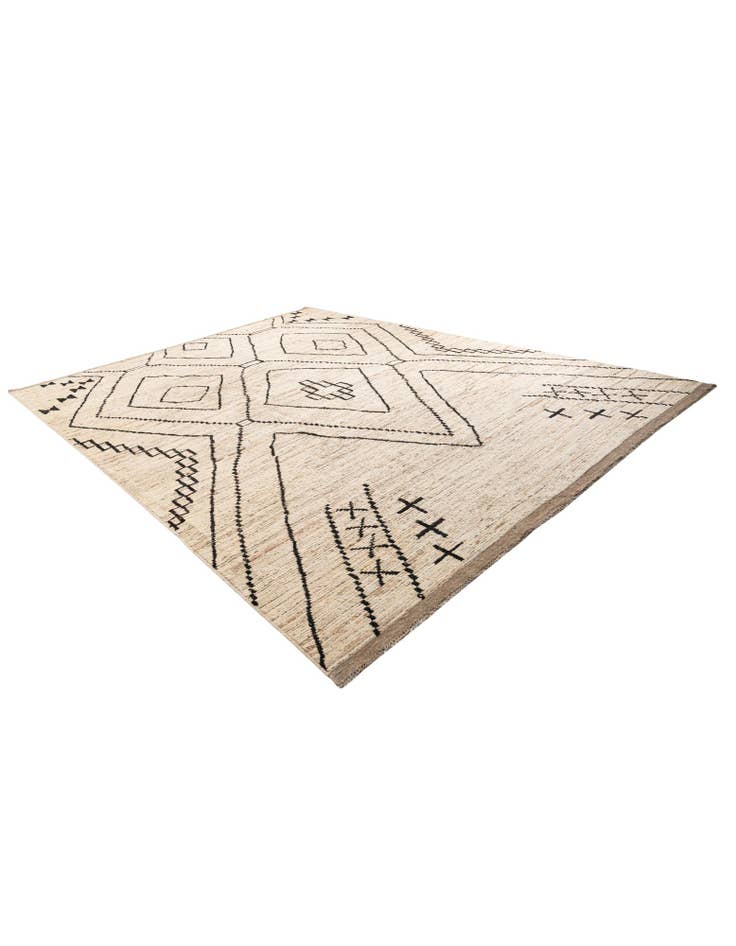 Detail image of 10' 4 x 13' 10 Hand Knotted Moroccan Wool Rug
