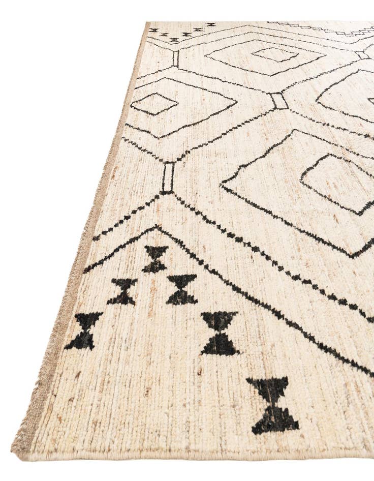 Detail image of 10' 4 x 13' 10  Hand Knotted Moroccan Wool Rug