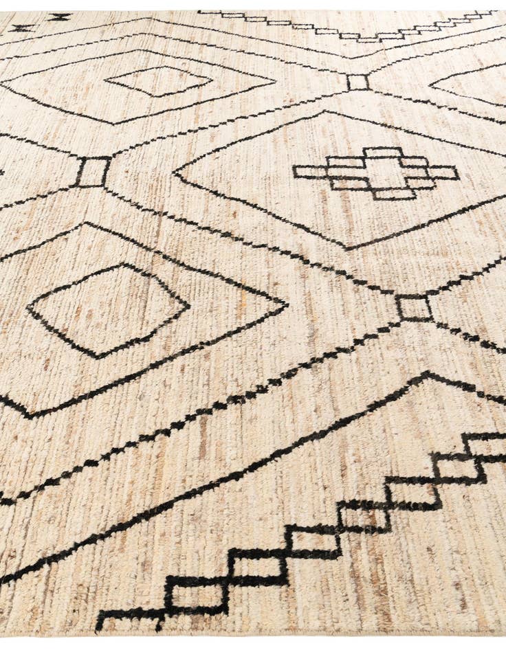 Detail image of 10' 4 x 13' 10  Hand Knotted Moroccan Wool Rug