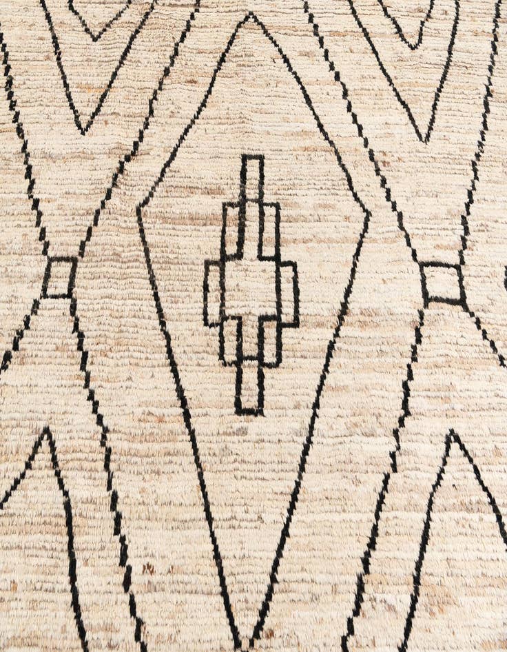 Detail image of 10' 4 x 13' 10  Hand Knotted Moroccan Wool Rug