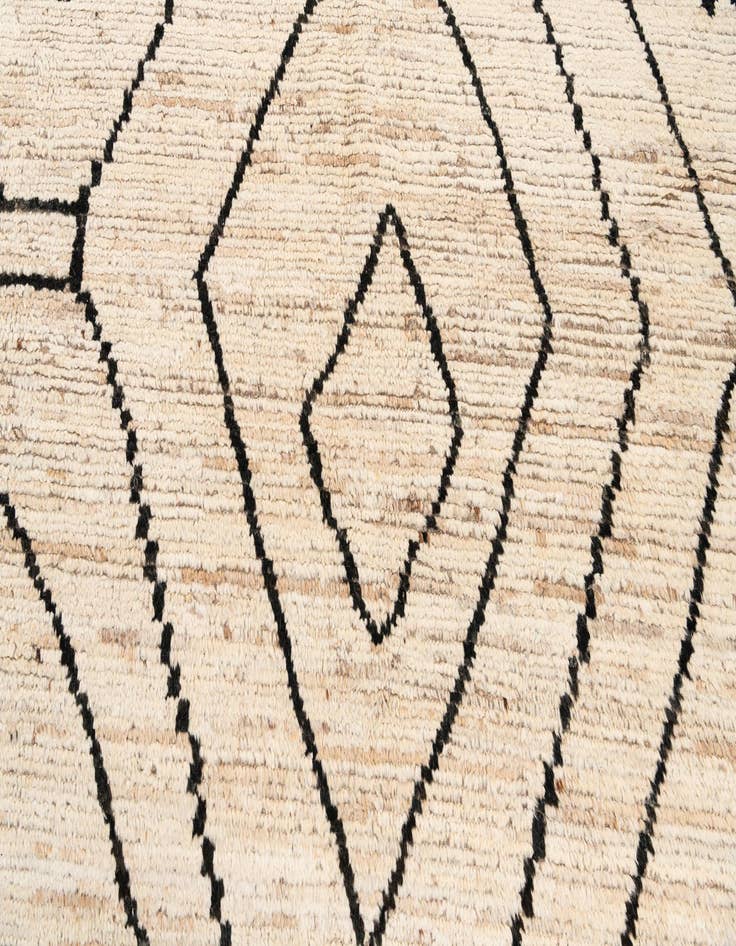 Detail image of 10' 4 x 13' 10  Hand Knotted Moroccan Wool Rug