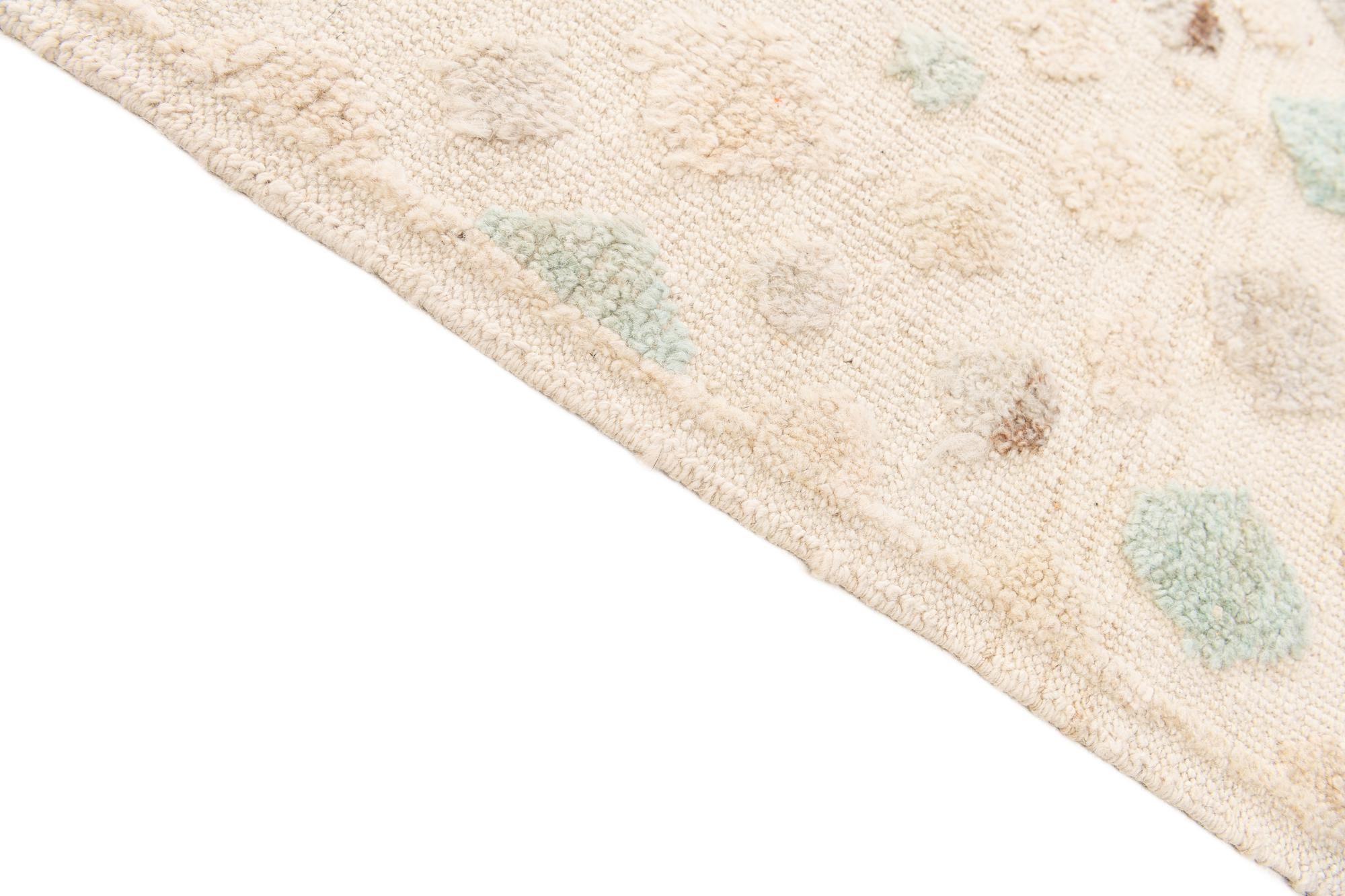 9' x 12' 6 Hand Knotted Moroccan Wool Rug
