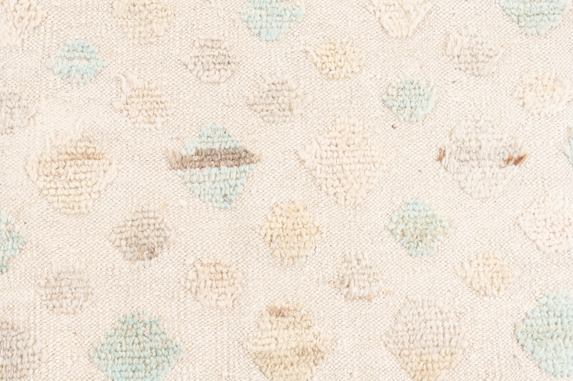 9' x 12' 6 Hand Knotted Moroccan Wool Rug