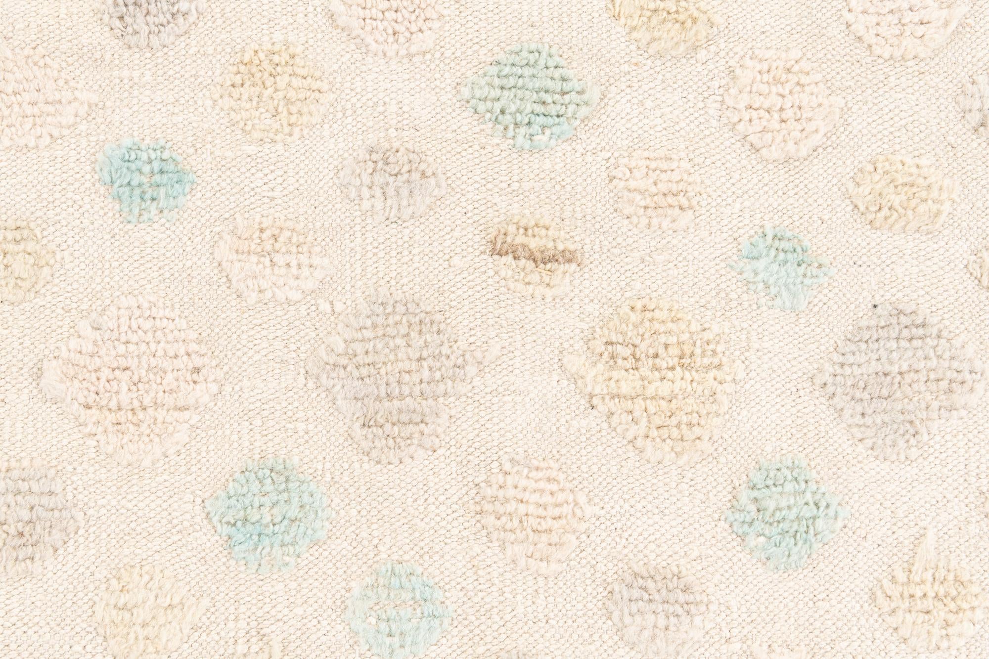 9' x 12' 6 Hand Knotted Moroccan Wool Rug