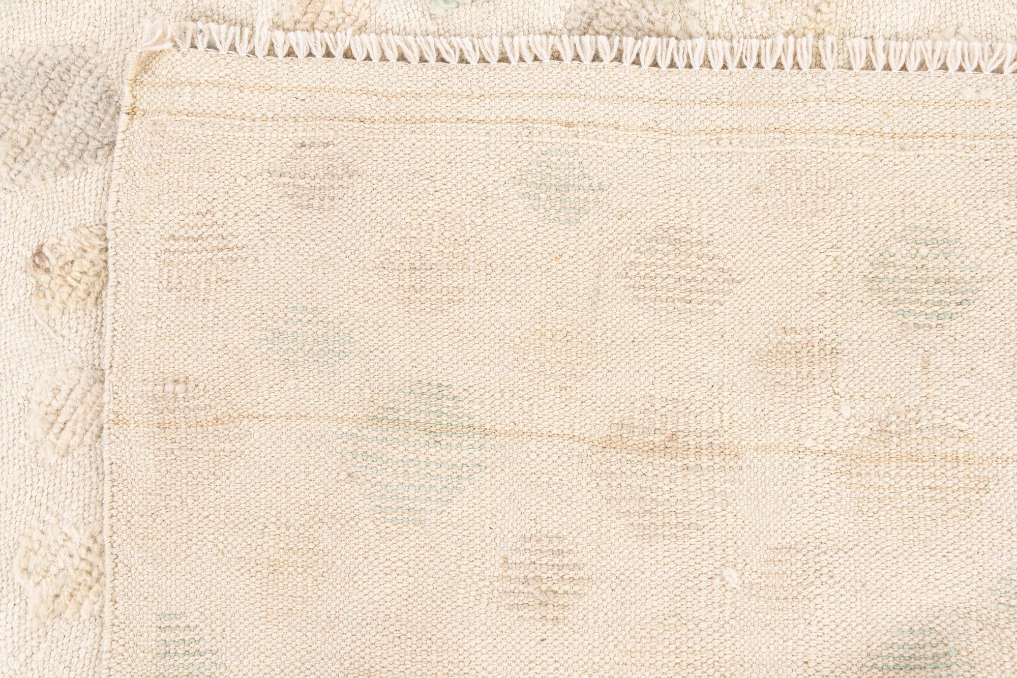 9' x 12' 6 Hand Knotted Moroccan Wool Rug
