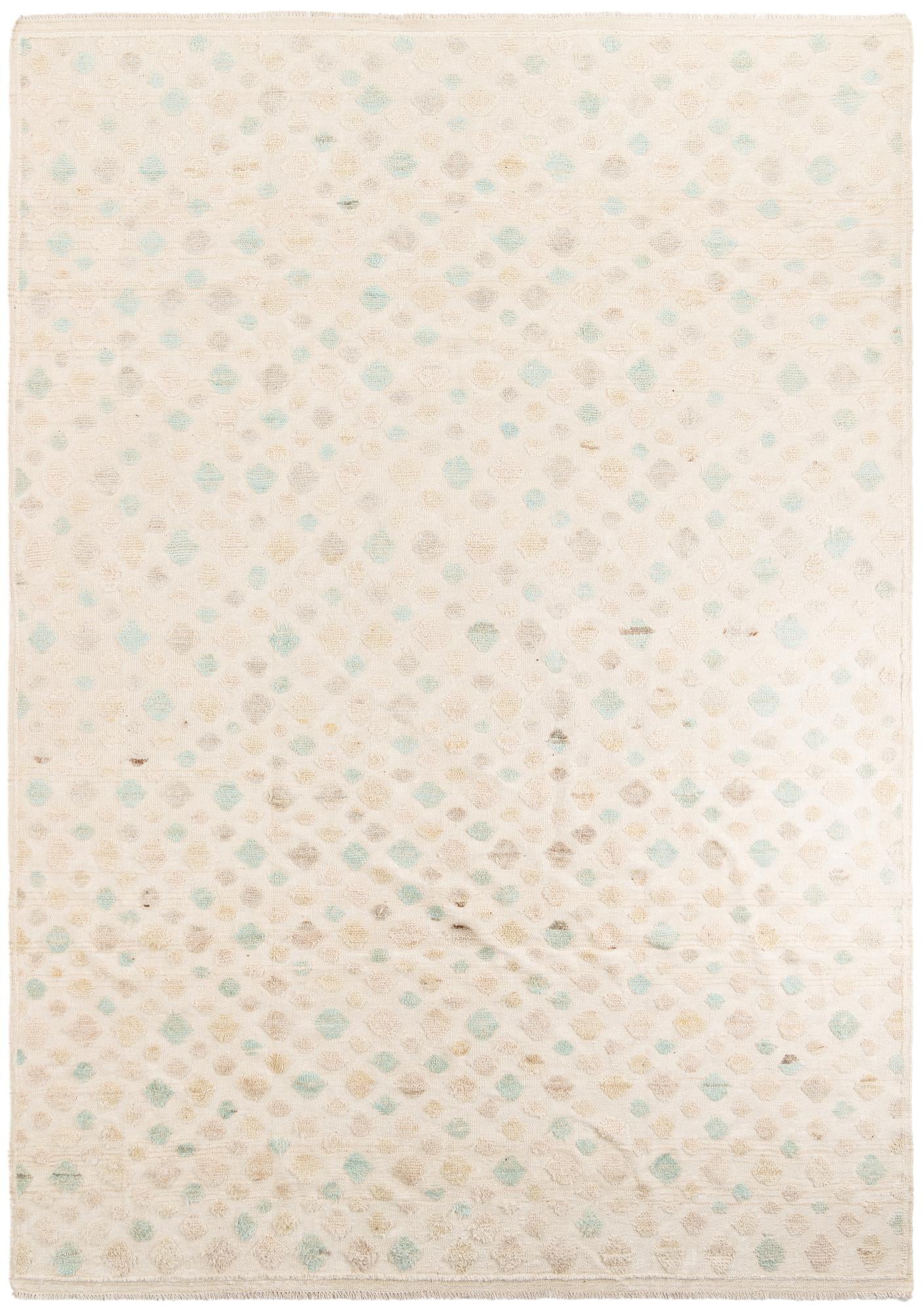 9' x 12' 6 Hand Knotted Moroccan Wool Rug