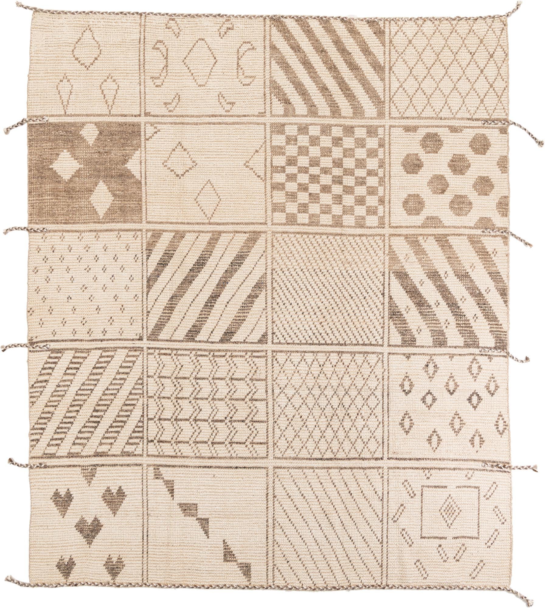 8' 5 x 10' 2 Hand Knotted Moroccan Wool Rug