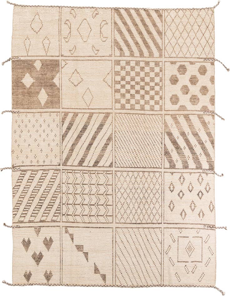 Detail image of 8' 5 x 10' 2 Hand Knotted Moroccan Wool Rug