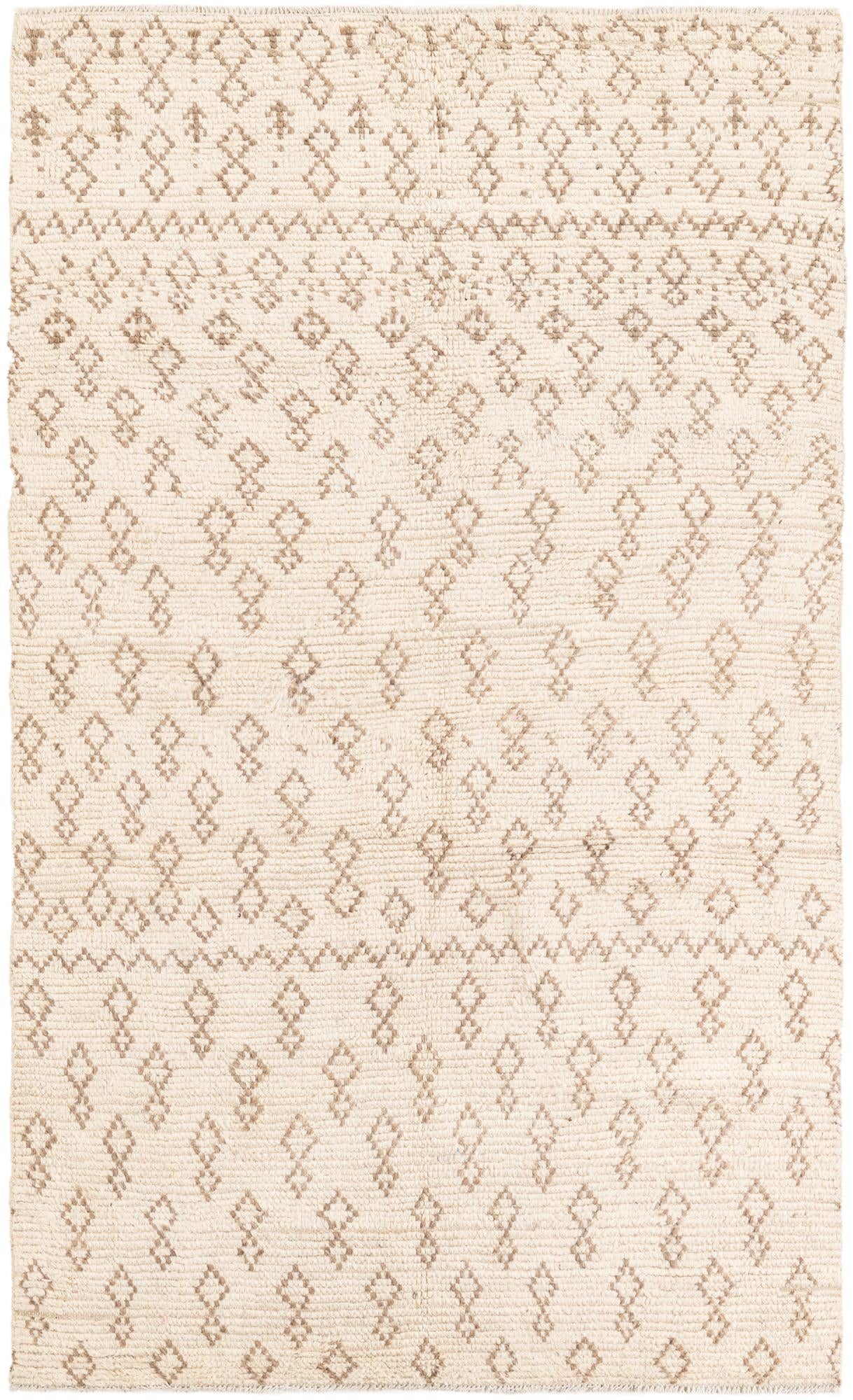 5' x 8' 9 Hand Knotted Moroccan Wool Rug