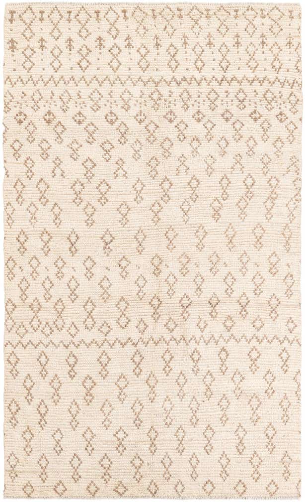 5' x 8' 9 Hand Knotted Moroccan Wool Rug