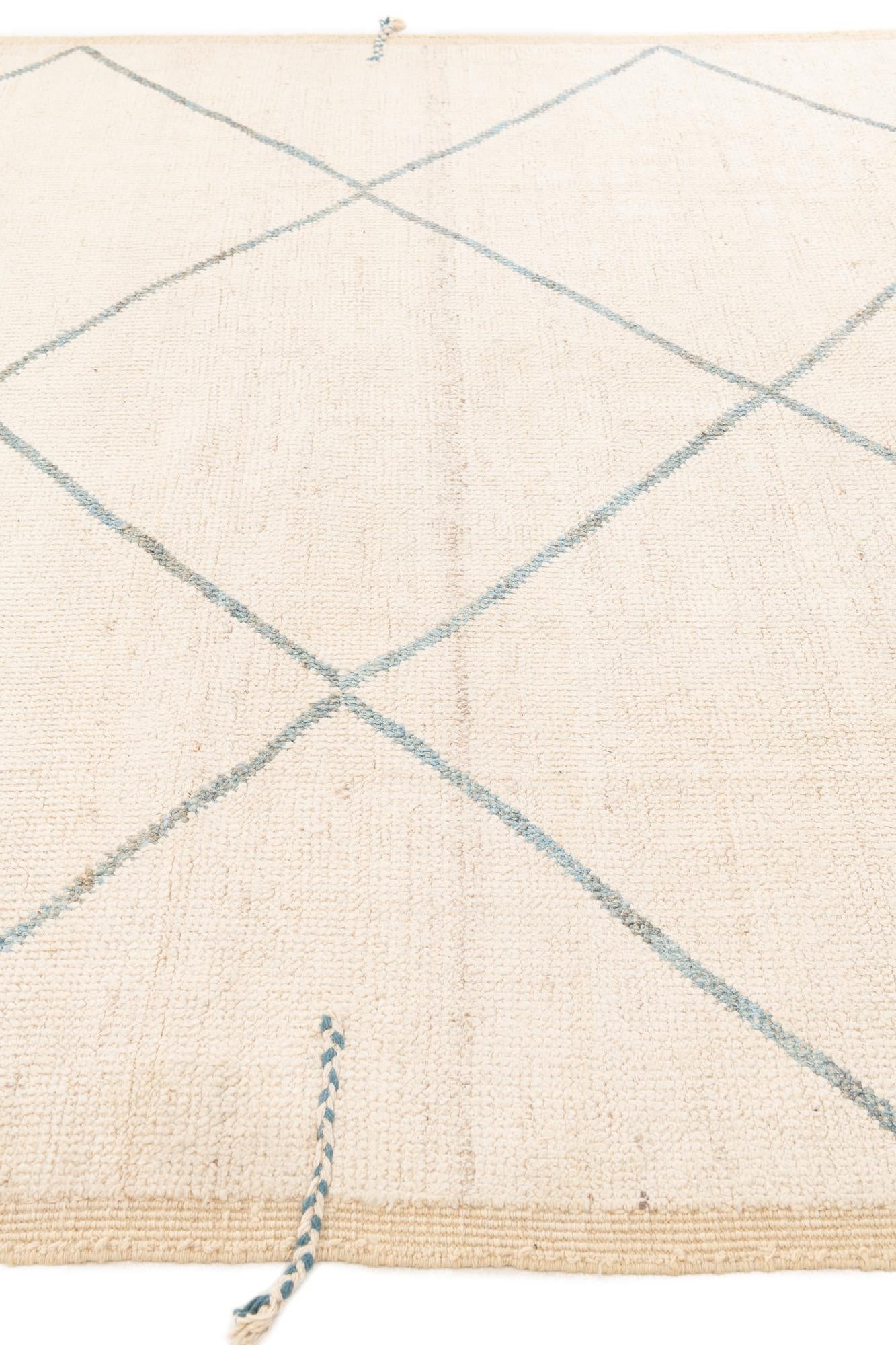 8' x 10' 1 Hand Knotted Moroccan Wool Rug
