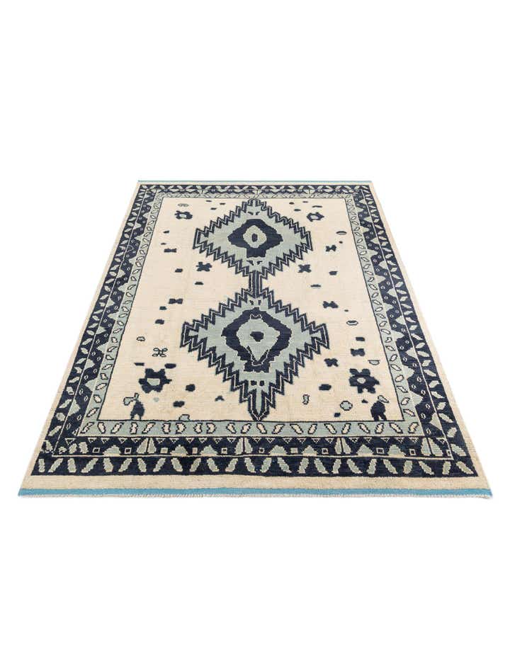 8' 9 x 12' 4 Hand Knotted Moroccan Wool Rug