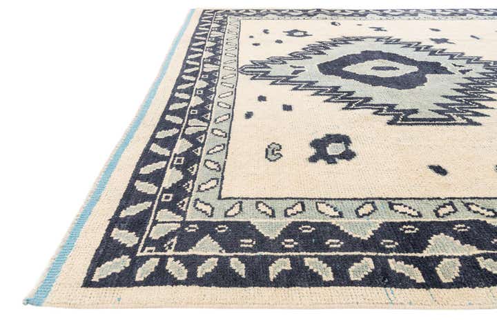 8' 9 x 12' 4 Hand Knotted Moroccan Wool Rug