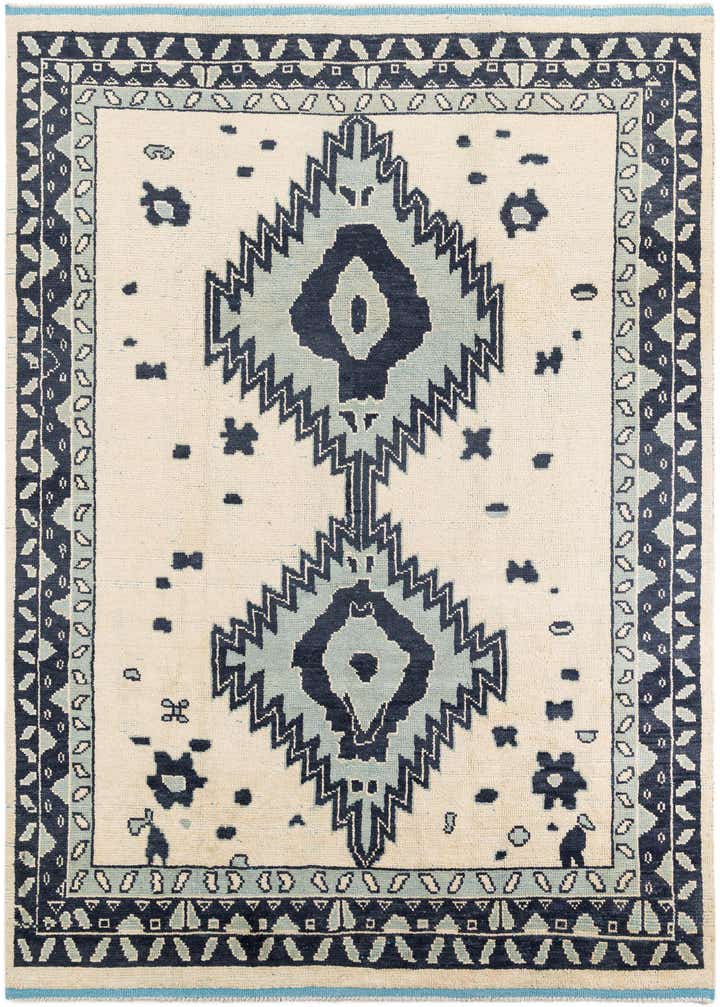 8' 9 x 12' 4 Hand Knotted Moroccan Wool Rug