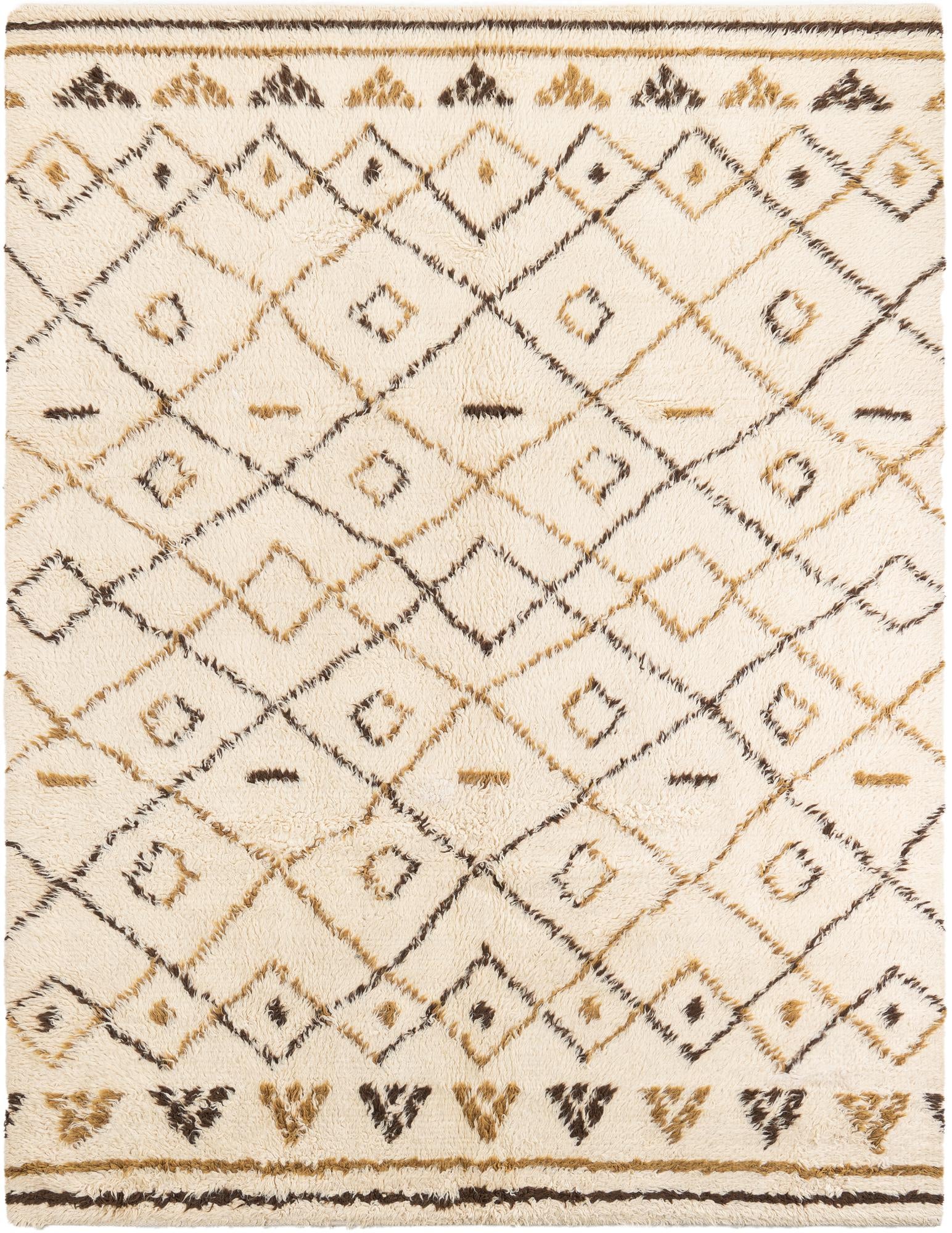 7' 10 x 10' 2 Hand Knotted Moroccan Wool Rug