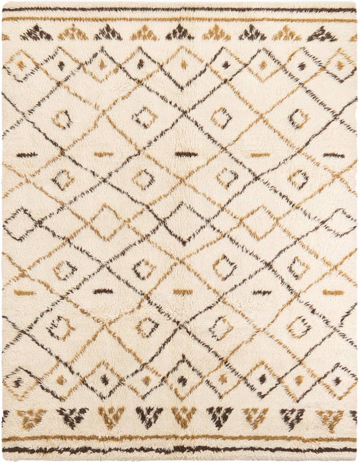 Detail image of 7' 10 x 10' 2 Hand Knotted Moroccan Wool Rug